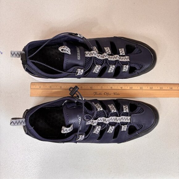 Sebago Cyphon Sea Fisherman Sandal Mens 11.5 Navy Blue Nubuck Upper Bungee - Picture 11 of 11